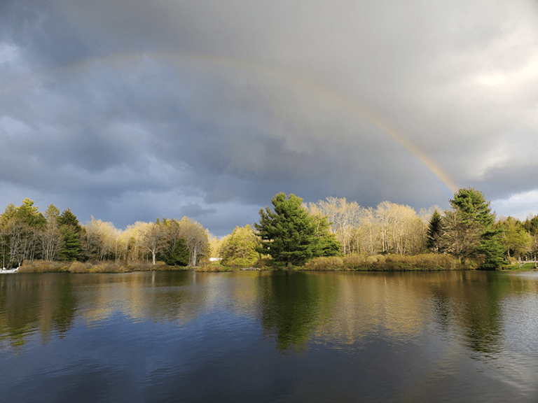 Rainbow over Lake Naomi