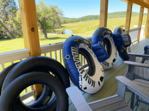 Tubes and rafts to float on your private pond