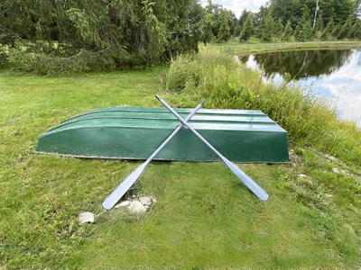 Row boat for the lower pond